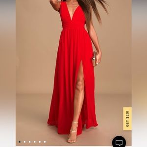 Lulu's Red Maxi Dress